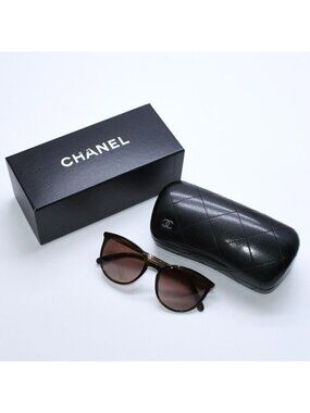 Chanel Sunglasses Eyewear S5 CC Logo Faux Pearl Tortoiseshell